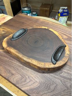 Handmade Black walnut serving tray