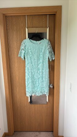 Aqua Lace Dress With Lining