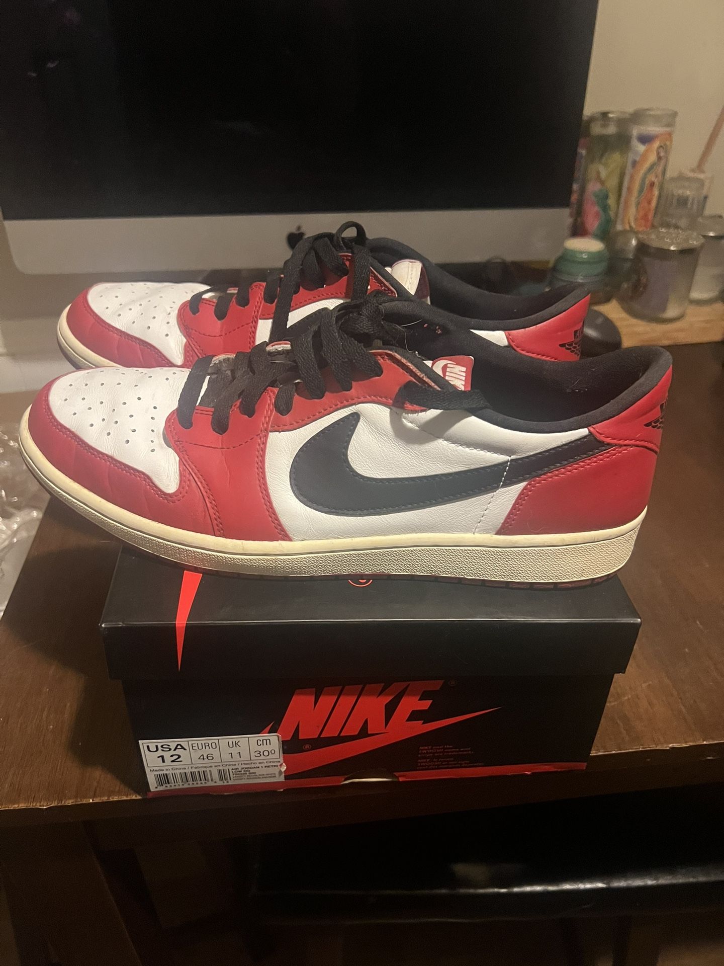 Jordan 1 Low Chicago Size 12