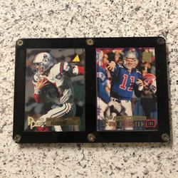 Drew Bledsoe Framed Patriots Cards