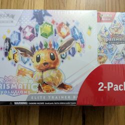 *New Sealed Box* Pokemon Prismatic Evolutions Elite Trainer Box & Booster Bundle - Costco 2 Pack