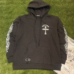 Chrome Hearts Exclusive Luminous Glow Hoodie - Size Large - Black/White
