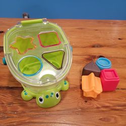 Shape Sorter Match and Store Turtle by Infantino ~ 4 Shapes