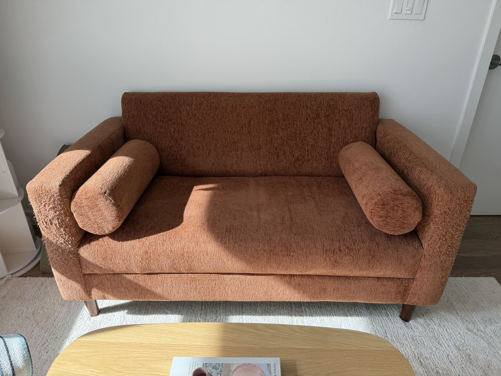 Sofa/Loveseat, Sienna Red, Boucle