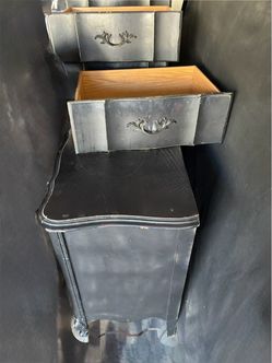 Black dresser.