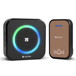 Brandnew Wireless Doorbell, Waterproof Door Bell with 600ft Range, 63 Adjustable Chimes, 5 Volume Level Modes from Infant Sleep to Elderly Assistance,