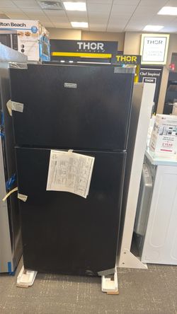 Hot point black fridge