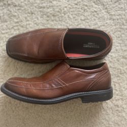 Men’s Dress Shoes Leather Square Toe Brown Rockports