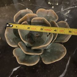 Ceramic Succulent, Votive Candle Holder