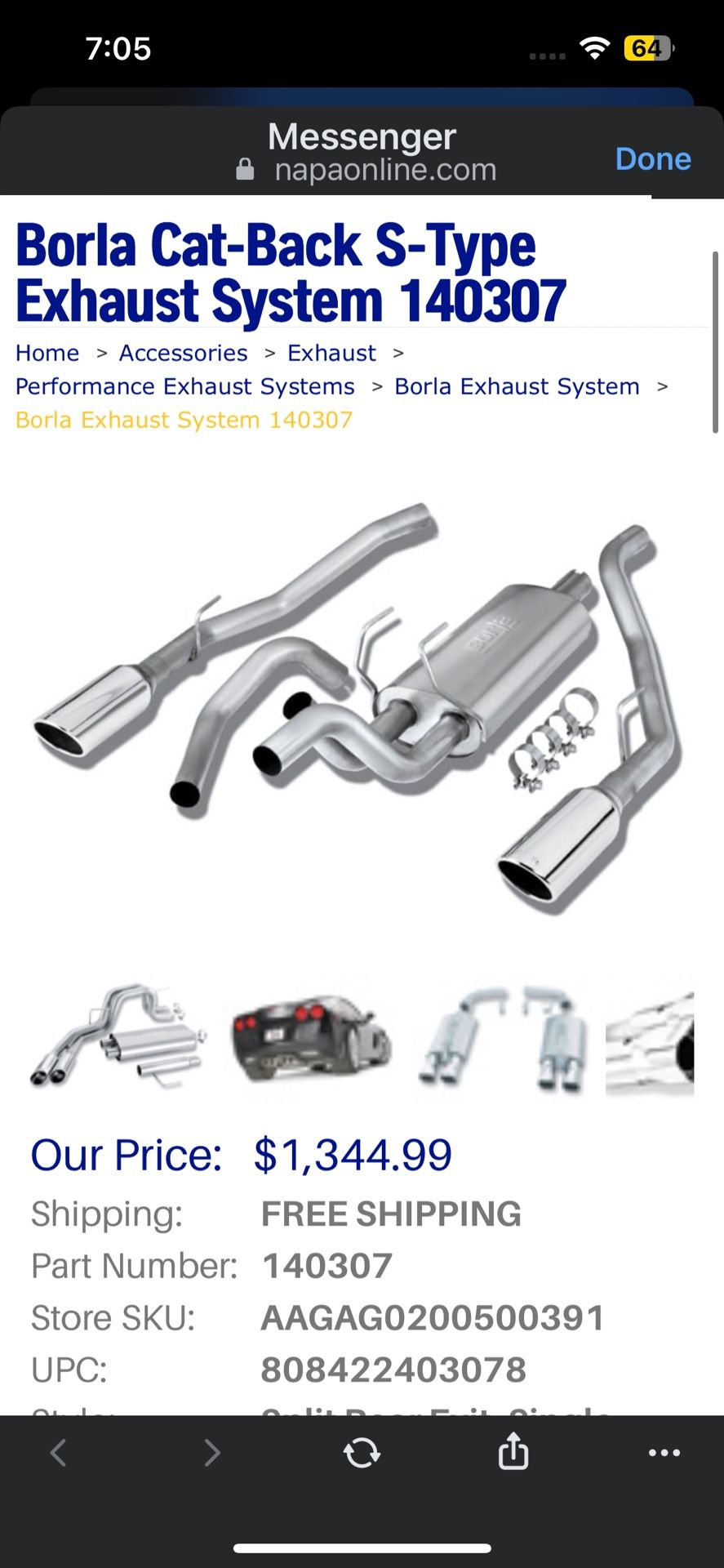 Dual Borla S Type Exhaust