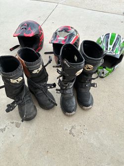 Motocross Gear Lot – Helmets and Boots