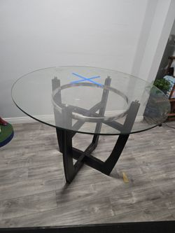 Glass Top Dining Table