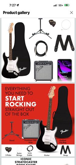 Fender Squier Debut Series Stratocaster Electric Guitar Kit, A***** RED****