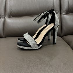 Black Sequined Heels