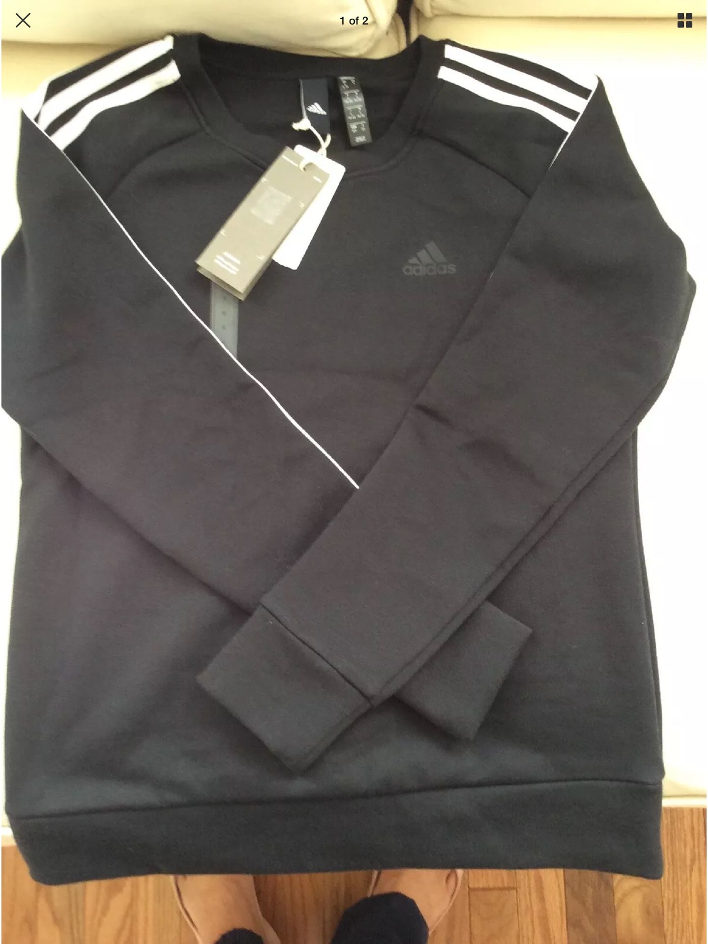 Adidas crew neck sweater new with tag. Women Size S