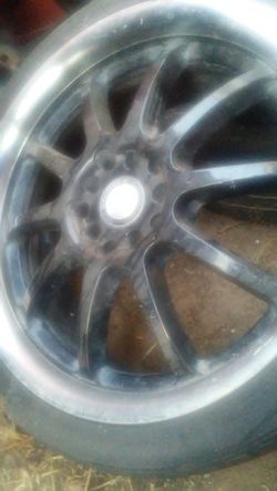 2 rims and tires Black Custom