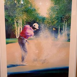 "Golfer" by Victor Spahn, Signed/numbered Seriolithograph