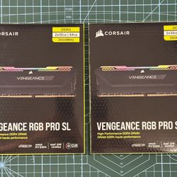 128gb (4x32gb) corsair vengeance rgb pro sl ddr4 3600mhz c18
