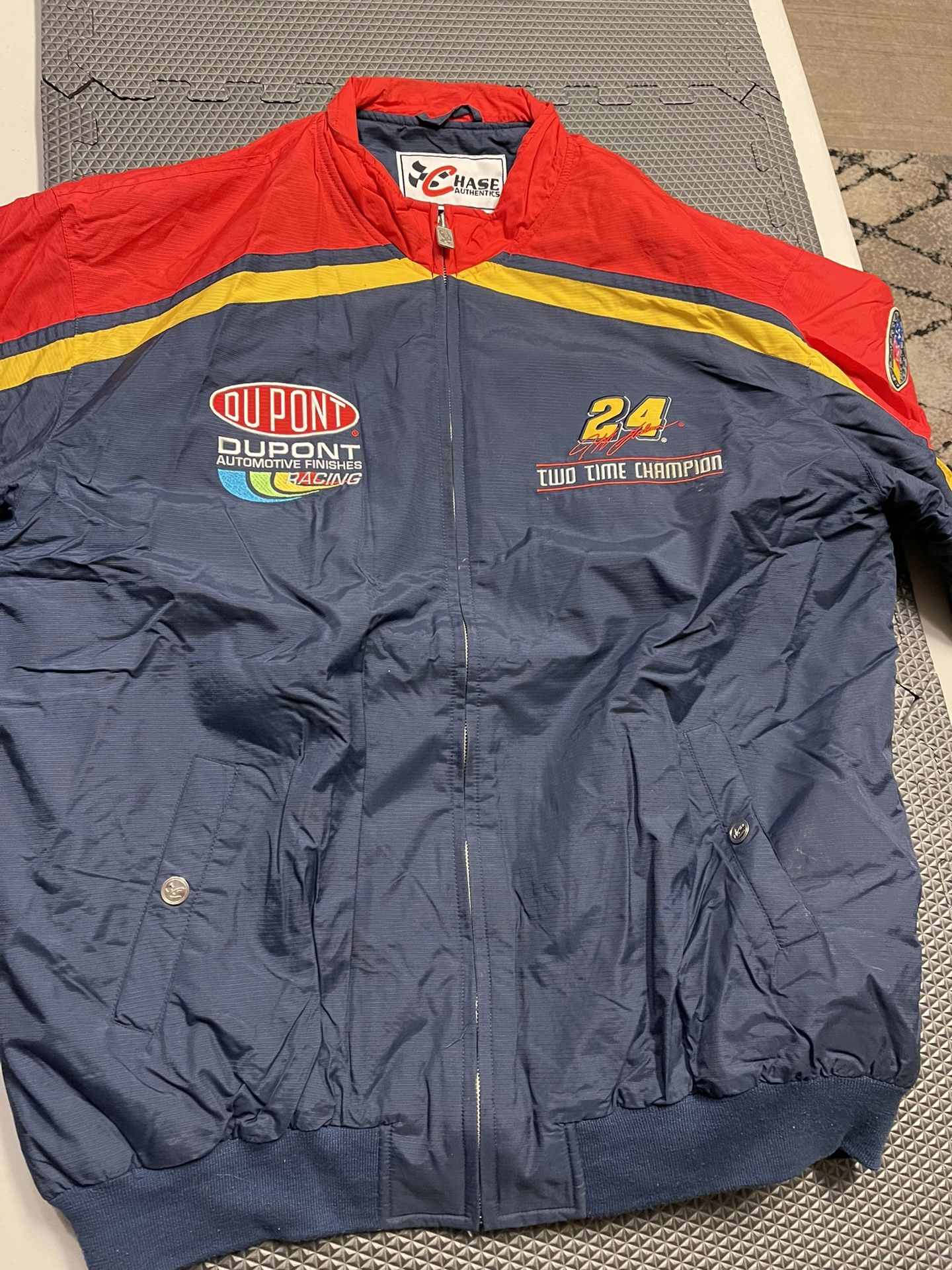 Nascar JEFF GORDON Dupont Red Blue CHASE AUTHENTICS Jacket XL