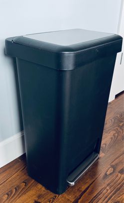 Trash Can Rectangular Premium Step On Stainless Steel/ Plastic NEW