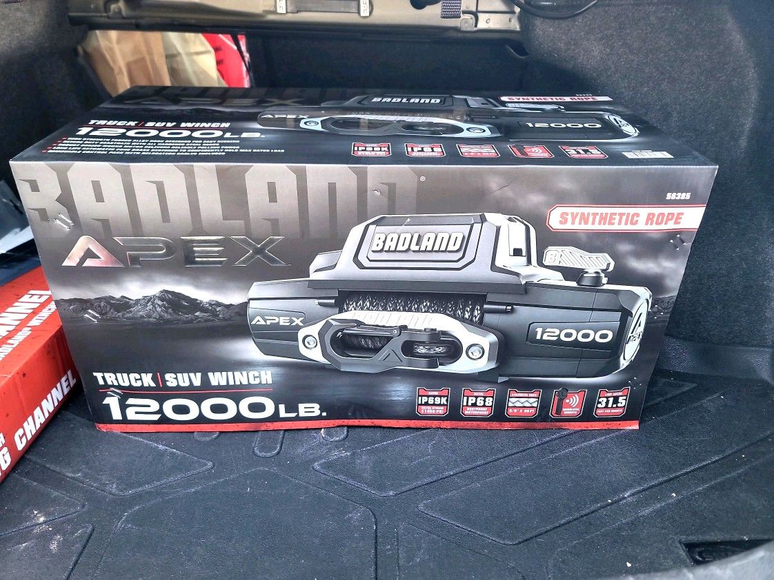 New Badland apex truck / SUV wireless winch 12,000 lb.