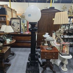 Vintage Cast Iron Street Lamps – Ornate Cast Bases (1 Left, 1 Sold)