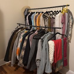 Double Rod Clothing Garment Rack
