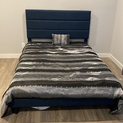 Gently used bed about a year old  mattress and frame