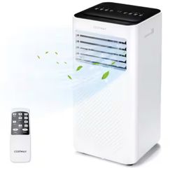Costway 5,000 (DOE) BTU Portable Air Conditioner Cools 250 Sq. Ft. with Dehumidifer, Fan and Sleep Mode 