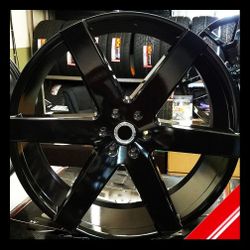Brand New 24" SDA CDA 6x139.7 Gloss Black Wheels
