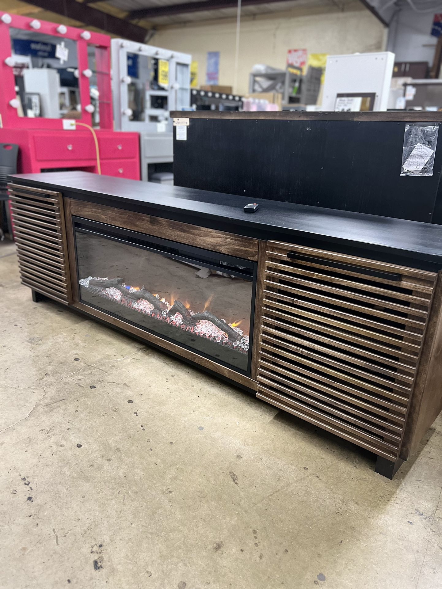 86” Fireplace TV Stand, ONLY $39 DOWN!