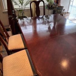 Wooden Table With Extension And All Chairs Pick Up Today Or Tomorrow S