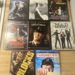 8 Thriller Movies In Like New/New Condition 