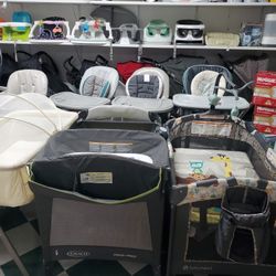 Baby Highchair,  Playpen, Bassinet,  Carseat, Stroller,  Jumper,  & Baby Seat