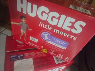 Huggies Little Movers Diapers Size 8 – 62 Count