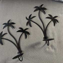 Palm Tree Decorative Candle Holders