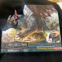 How to Train Your Dragon VOLCANO ISLAND TITAN RED DEATH 23" Figure Exclusive