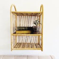 Vintage 2 Tiered Bamboo Shelf