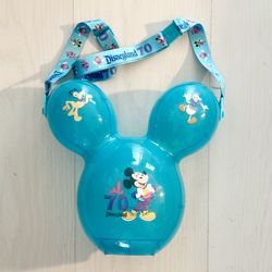 Disneyland 70th Anniversary Mickey Mouse Light up Balloon Popcorn Bucket - New
