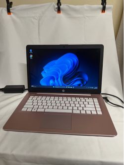 Pink HP Laptop with Windows 11 with Charger