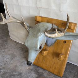 Hand made wood deer