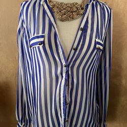 Blue Stripped Dressy Shirt