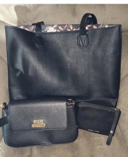 Steve madden group of tote & crossbody pocketbook handbag plus Kylie & Kendell wristlet all 3