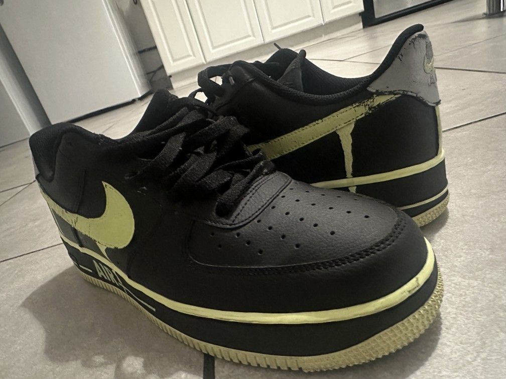 Air Force 1's - Black - Volt **Size 12**