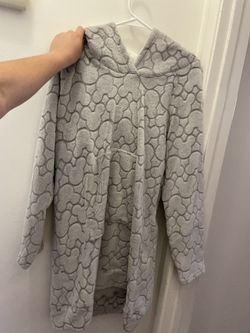 Disney Womens Mickey Mouse Fleece Lounge Hoodie (Grey, Large)