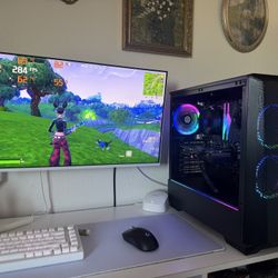 Black Gaming Pc Computer Desktop RTX 3060 / Ryzen 5 3600