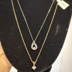 10K 14K Gold Natural Diamonds Necklace Pendant Perfect Gift For Holidays 