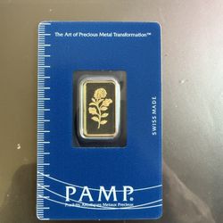 PAMP Rosa 5 Gram Gold Bar 24k Gold