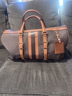 Michael Kors Bedford Travel Extra-Large Signature Logo Stripe Weekender