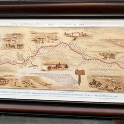 Historic Pony Express Wall Picture Frame